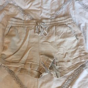 Tan Paper Love Tree Los Angeles Bag Shorts Size L